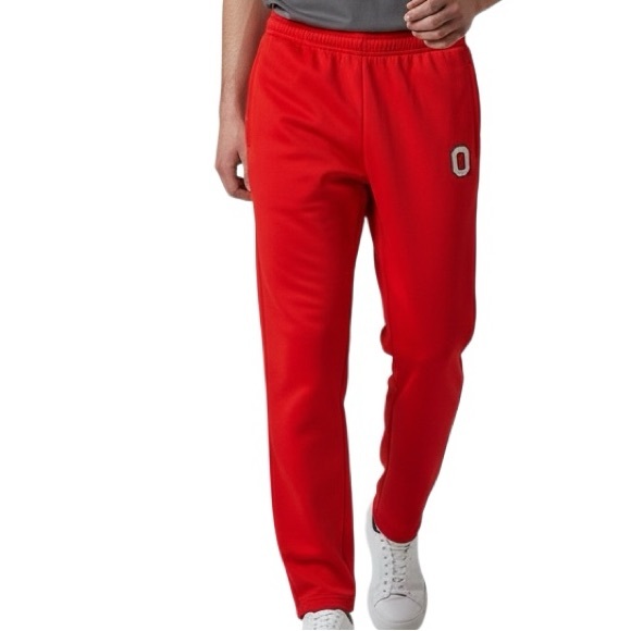 OHIO STATE FOOTBALL NCAA Fleece Track Pants Scarlet Red Unisex Men’s Large 34/31 - Picture 1 of 12
